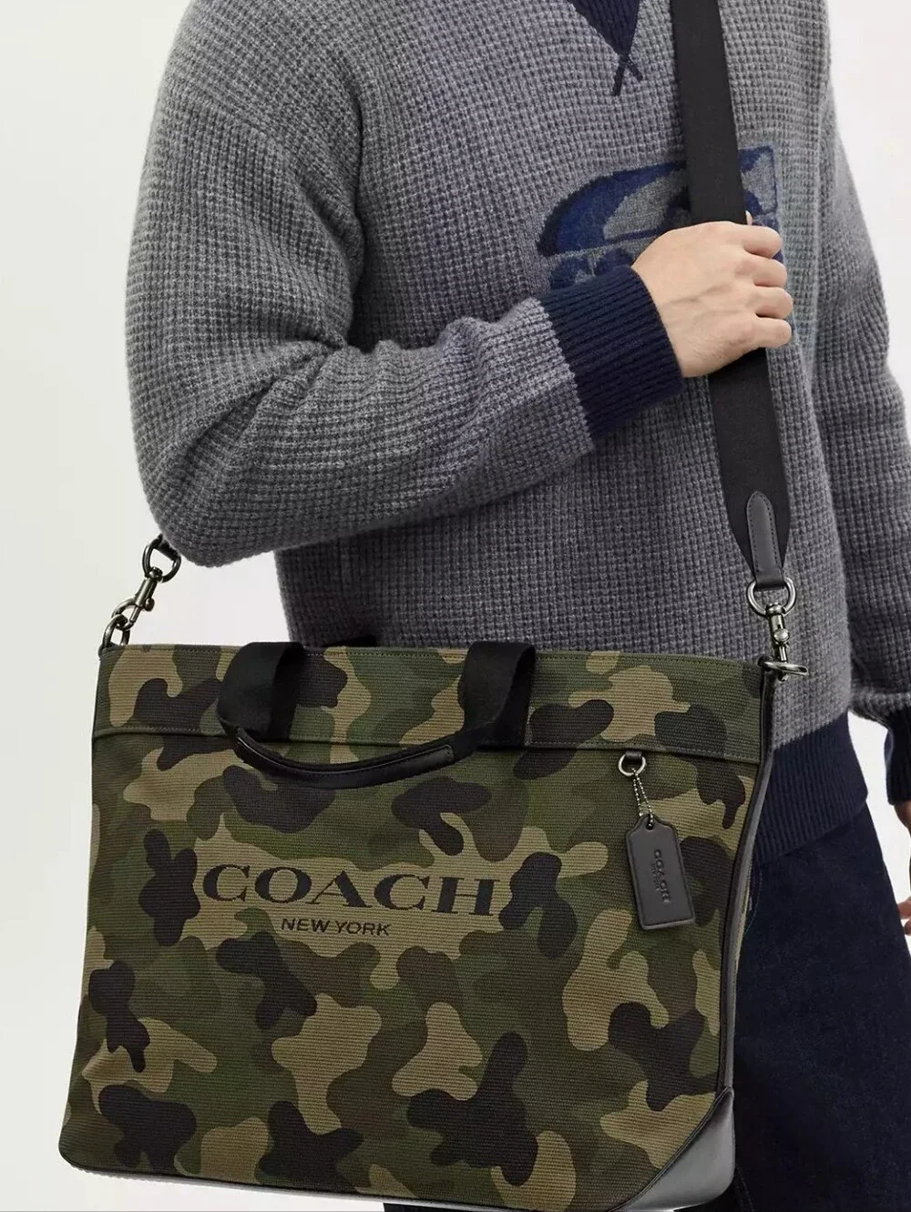 Coach Tote 38 In Camo Print